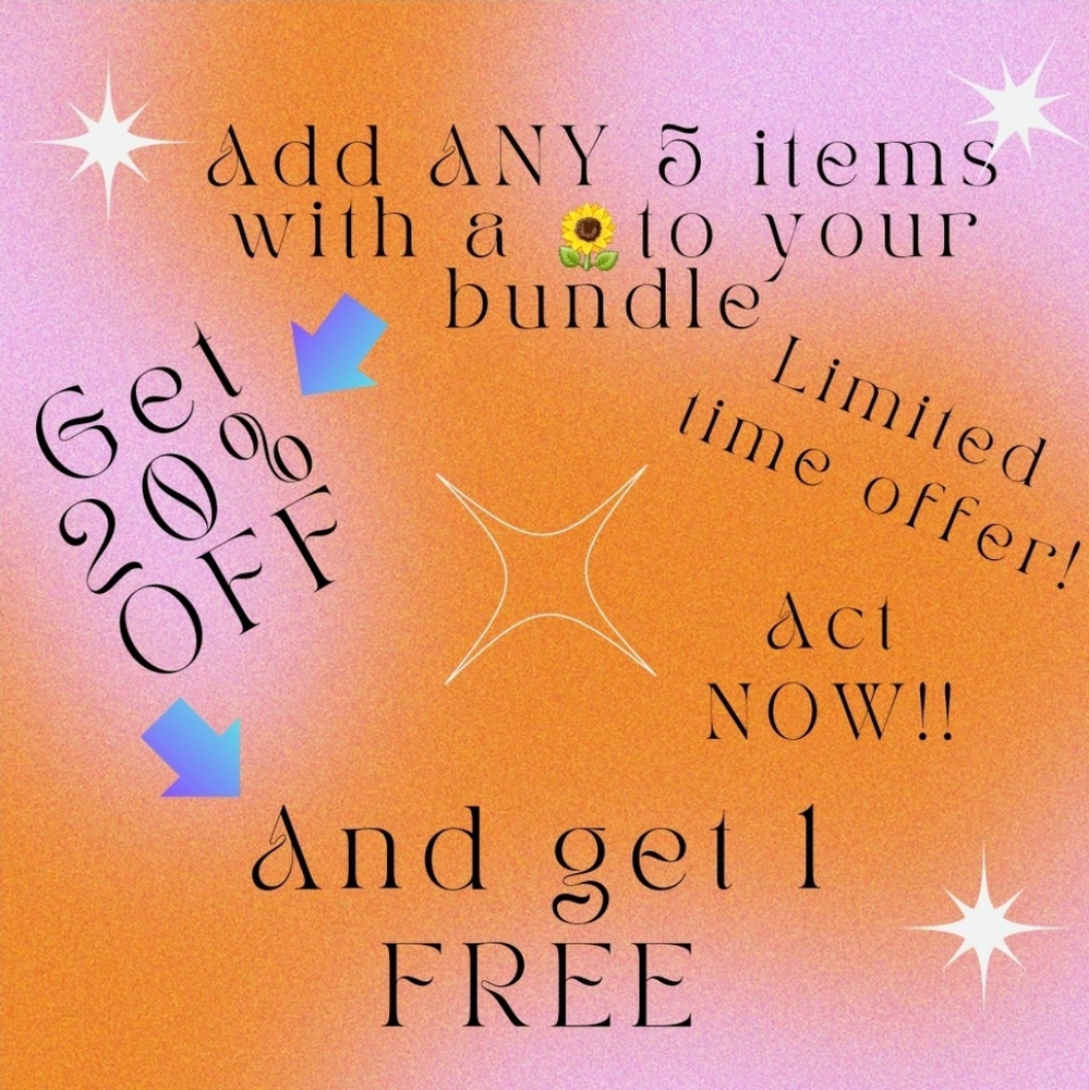 ▪️🩵Add ANY 5 items with a 🌻🩵▪️